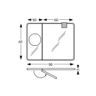 Specchio Rettangolare in Legno e Specchio Ingranditore Made in Italy - Curie Viadurini