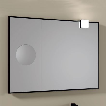 Specchio Rettangolare in Legno e Specchio Ingranditore Made in Italy - Curie Viadurini