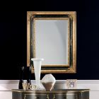 Specchio Rettangolare in Legno Foglia Oro e Nero Made in Italy - Sophie Viadurini