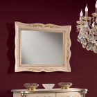 Specchio Rettangolare Legno Bianco Stile Classico Made in Italy - Florence Viadurini