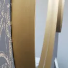 Specchio Rotondo a Parete con Cornice in Metallo Vari Colori e Luce Led - Renga Viadurini