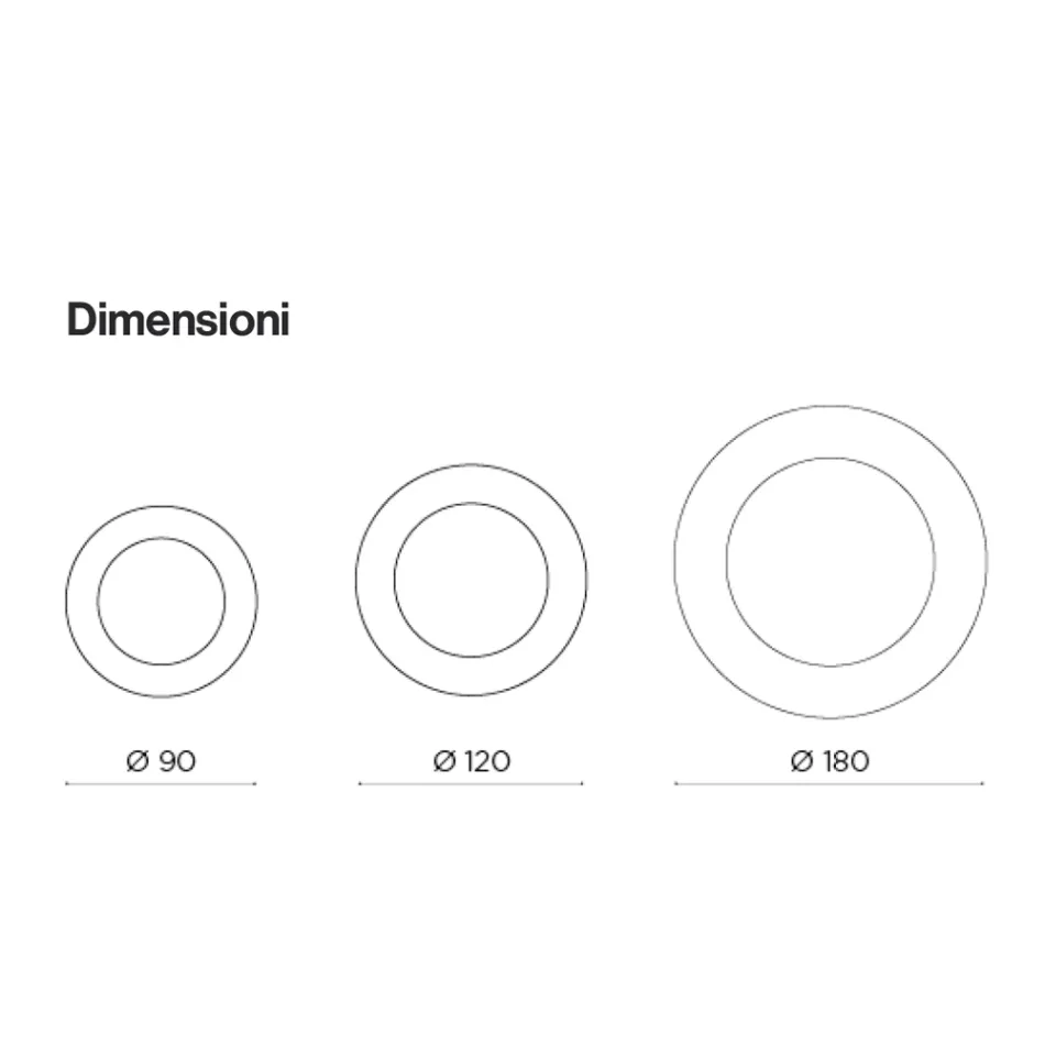 Specchio Rotondo con Cornice in Vetro Mosso Made in Italy - Adelma Viadurini
