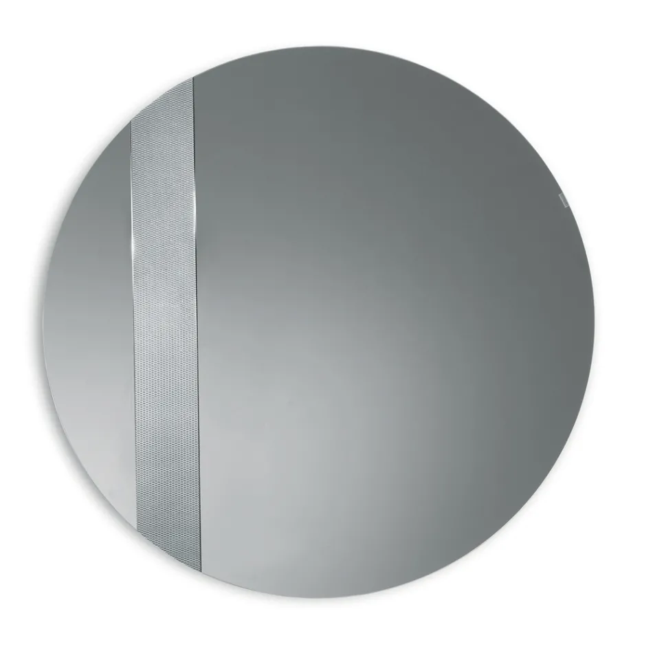 Specchio Rotondo con Inserto a Rete Made in Italy - Brigitta Viadurini
