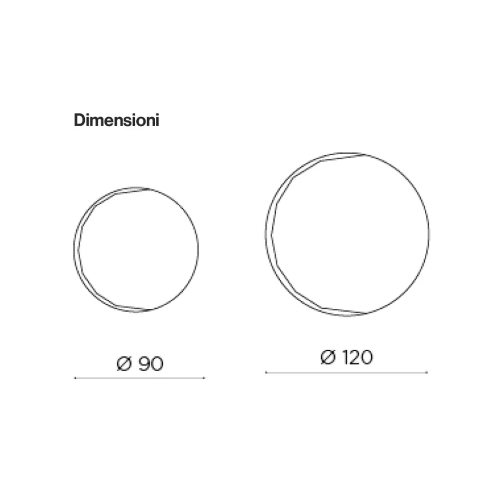 Specchio Rotondo da Parete con Molatura Laterale Made in Italy - Andreina Viadurini