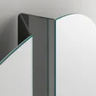 Specchio Rotondo da Parete con Taglio Centrale a V che Separa i Pannelli - Spirit Viadurini