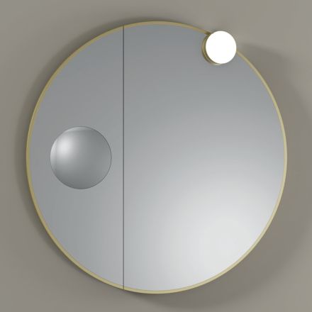 Specchio Rotondo in Legno e Specchio Ingranditore Made in Italy - Marie Viadurini