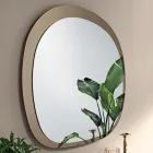 Specchio Sagomato Composto da 2 Vetri Sovrapposti Made in Italy - Alida Viadurini