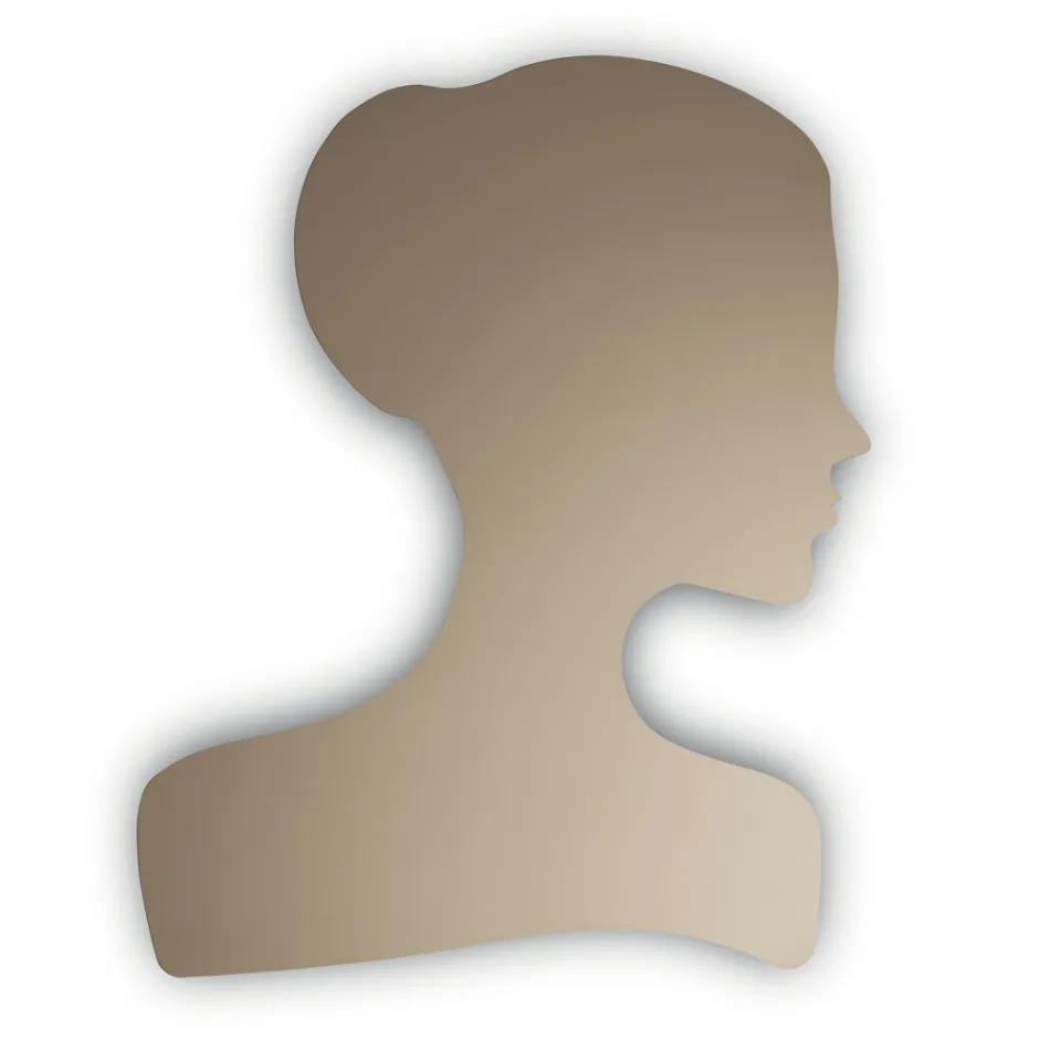 Specchio Sagomato con Volto di Donna Realizzato in Italia - Brunilde Viadurini