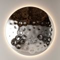 Specchio Tondo da Parete in Vetro Martellato di Design Made in Italy - Tavia