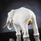 Statuina a Forma di Elefante in Ceramica Lavorata a Mano Made in Italy - Fante Viadurini