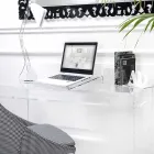 Supporto per Laptop in Plexiglass Trasparente o Fumè Design 2 Pezzi - Nerdino Viadurini