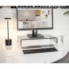 Supporto per Monitor in Plexiglass Trasparente o Fumè Design Italiano - Nerd Viadurini