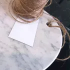 Tagliere Moderno Ovale in Marmo Bianco di Carrara Made in Italy - Masha Viadurini