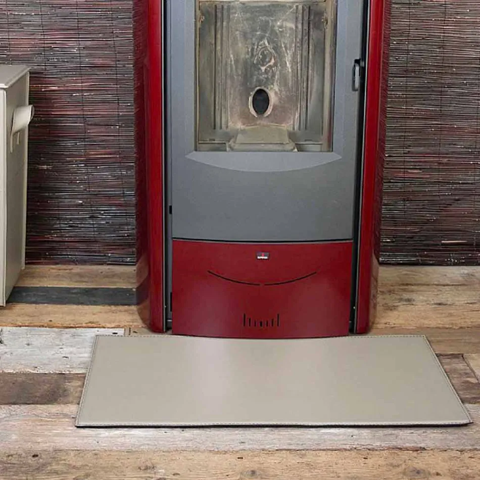 Tappetino in Cuoio per Caminetto/Stufa Cleo Made in Italy Viadurini
