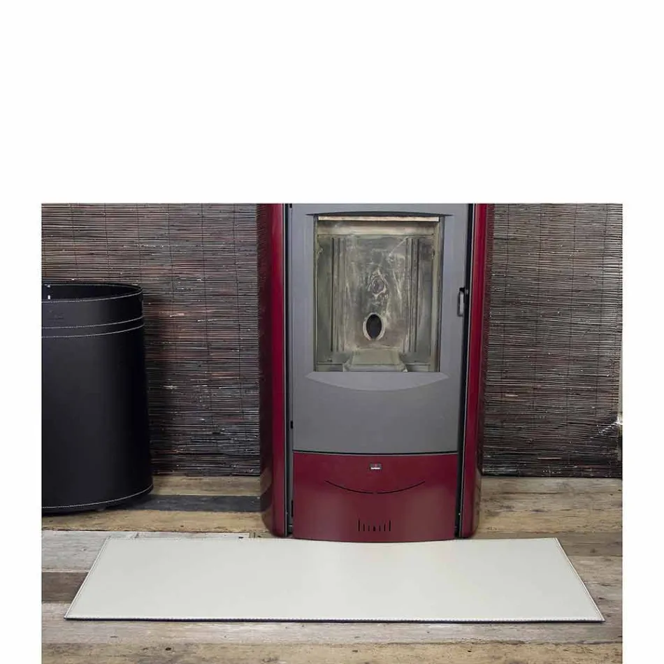 Tappetino in Cuoio per Caminetto/Stufa Rio Made in Italy Viadurini