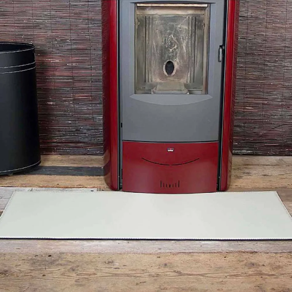 Tappetino in Cuoio per Caminetto/Stufa Rio Made in Italy Viadurini