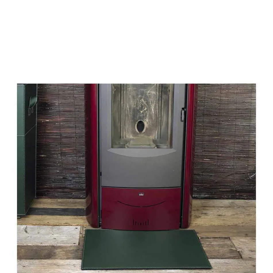 Tappetino in Cuoio per Caminetto/Stufa Virgilio Made in Italy Viadurini