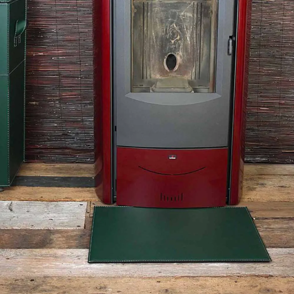 Tappetino in Cuoio per Caminetto/Stufa Virgilio Made in Italy Viadurini
