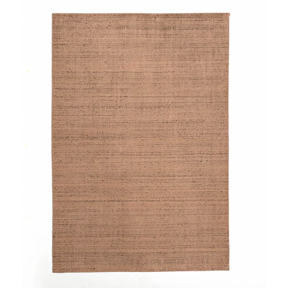 Tappeto da Salotto Prodotto su Telaio Manuale in Viscosa Lana e Cotone - Cristel Viadurini