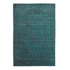 Tappeto da Salotto Prodotto su Telaio Manuale in Viscosa Lana e Cotone - Cristel Viadurini