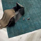 Tappeto da Salotto Prodotto su Telaio Manuale in Viscosa Lana e Cotone - Cristel Viadurini