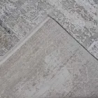 Tappeto di Design in Viscosa e Acrilico Grigio Beige con Disegno - President Viadurini