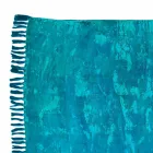 Tappeto Etnico Colorato Rettangolare in Tessuto con Nappe – Fibraù Viadurini