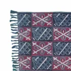 Tappeto Etnico Colorato Rettangolare in Tessuto con Nappe – Fibraù Viadurini