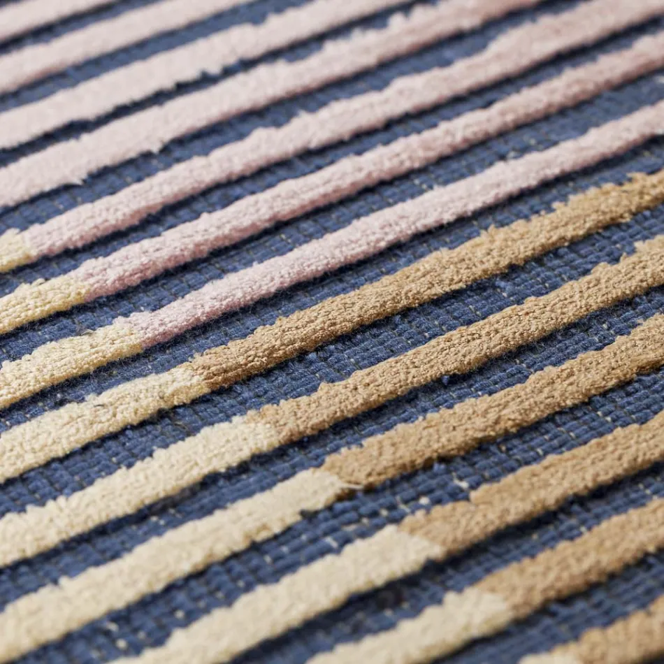 Tappeto Fatto a Mano Componibile Colorato in Viscosa Tessuto in India - Gilberto Viadurini