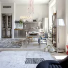 Tappeto Fatto a Mano Componibile Colorato in Viscosa Tessuto in India - Gilberto Viadurini