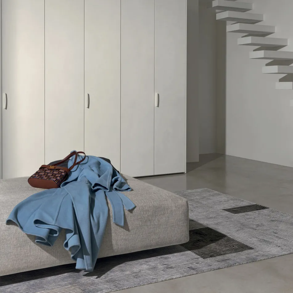 Tappeto Fatto a Mano Componibile Colorato in Viscosa Tessuto in India - Gilberto Viadurini