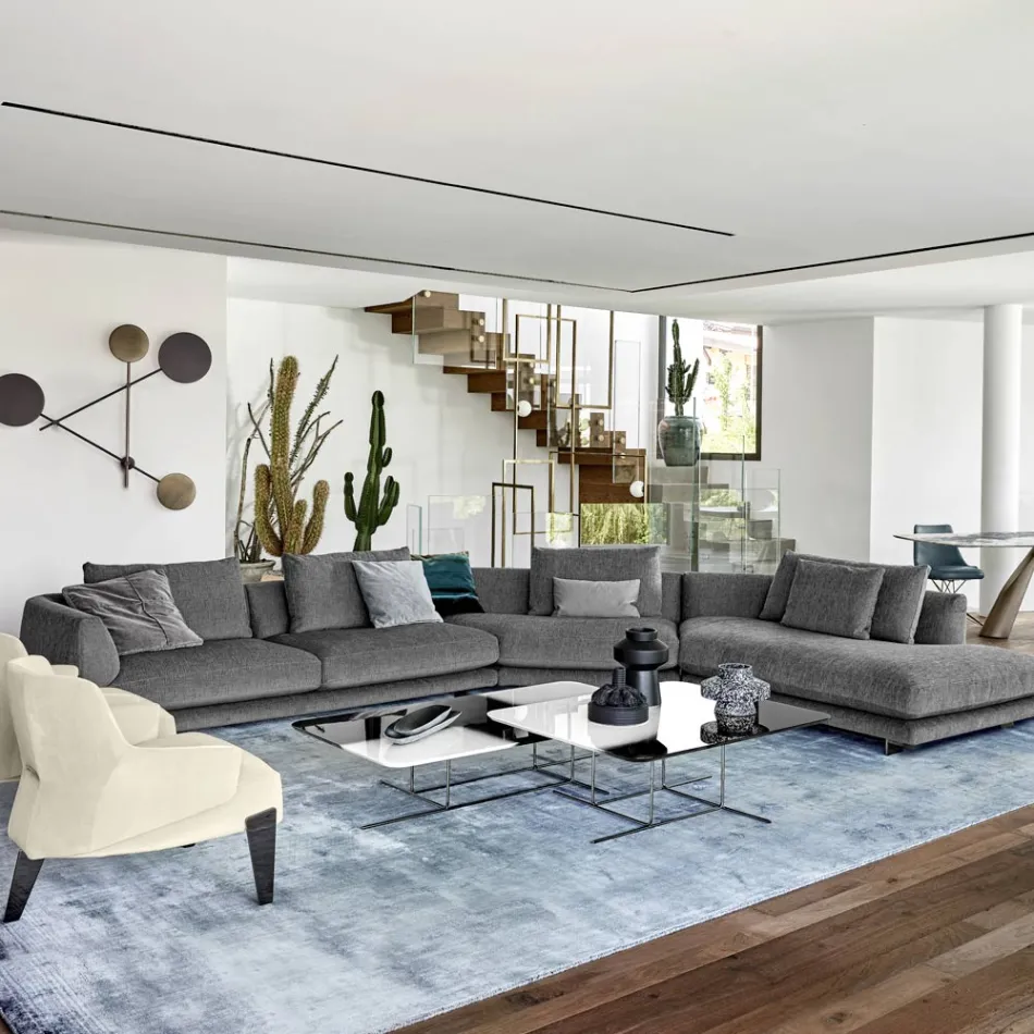 Tappeto Salotto Fatto a Mano in Viscosa Alta Qualità Tessuto in India - Bonnet Viadurini