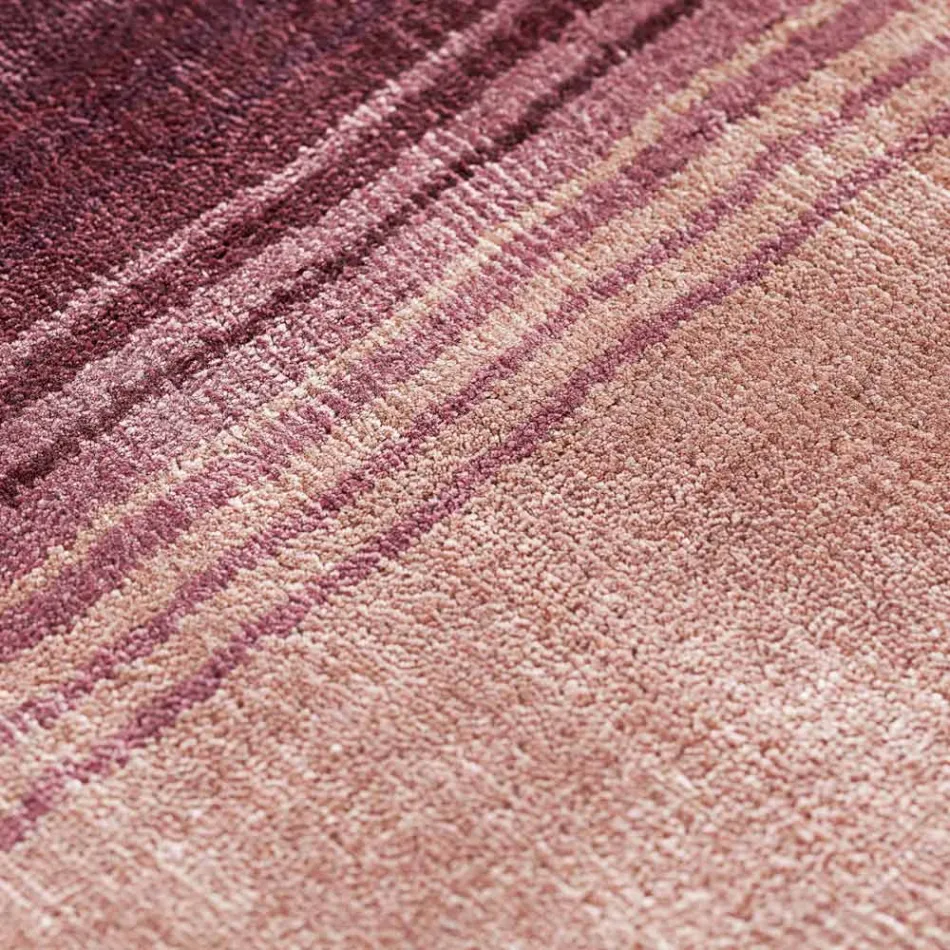 Tappeto Salotto Fatto a Mano in Viscosa Alta Qualità Tessuto in India - Bonnet Viadurini