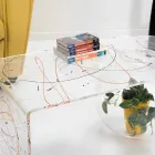 Tavolino a ponte moderno in plexiglass realizzato in Italia, Bolly Viadurini