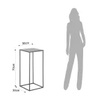 Tavolino Alto da Salotto in Acciaio - Osmio Viadurini