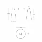Tavolino alto luminoso Slide Peak(H120)polietilene e vetro made Italy Viadurini