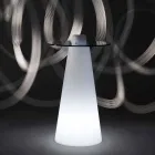 Tavolino alto luminoso Slide Peak(H120)polietilene e vetro made Italy Viadurini
