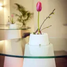 Tavolino alto luminoso Slide Peak(H120)polietilene e vetro made Italy Viadurini