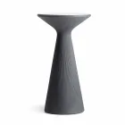 Tavolino Alto Rotondo da Esterno in Polietilene e HPL Made in Italy - Desmond Viadurini