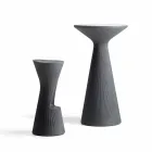 Tavolino Alto Rotondo da Esterno in Polietilene e HPL Made in Italy - Desmond Viadurini