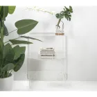 Tavolino Basso Comodino in Plexiglass Trasparente Made in Italy - Alamain Viadurini