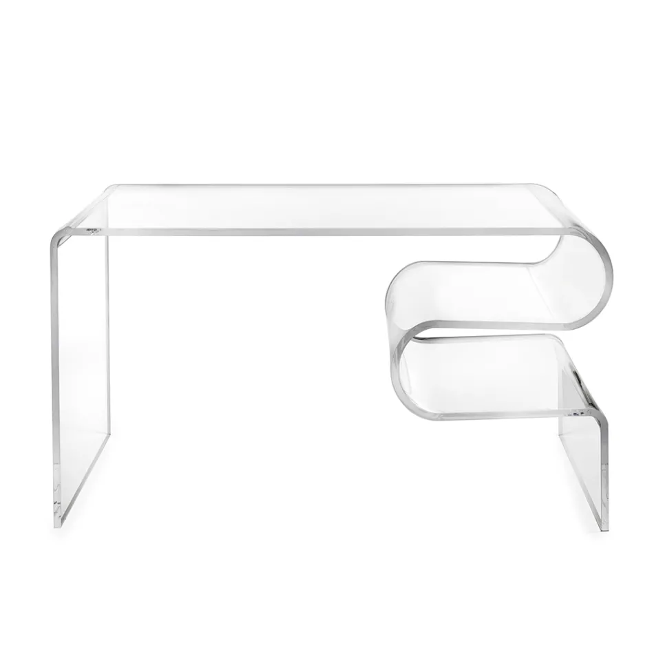 Tavolino Basso da Caffè in Plexiglass Trasparente Made in Italy - Dennis Viadurini