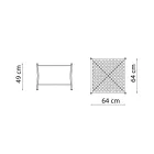 Tavolino Basso da Esterno Pieghevole in Acciaio Zincato Made in Italy - Selvaggia Viadurini