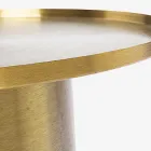 Tavolino Basso da Salotto in Acciaio Placcato Ottone di Design - Kakta Viadurini