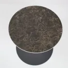 Tavolino Basso da Salotto in Metallo e Ceramica Made in Italy - Amereo Viadurini