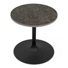 Tavolino Basso da Salotto in Metallo e Ceramica Made in Italy - Amereo Viadurini