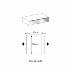 Tavolino Basso da Salotto in Vetro Fumè e Cassetti in Legno 3 Misure - Mantra Viadurini