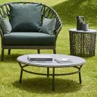 Tavolino Basso Piano Hpl o Ceramica Made in Italy - Emmacross by Varaschin Viadurini