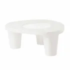 Tavolino basso Slide Low Lita Table polietilene e vetro made in Italy Viadurini
