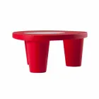 Tavolino basso Slide Low Lita Table polietilene e vetro made in Italy Viadurini